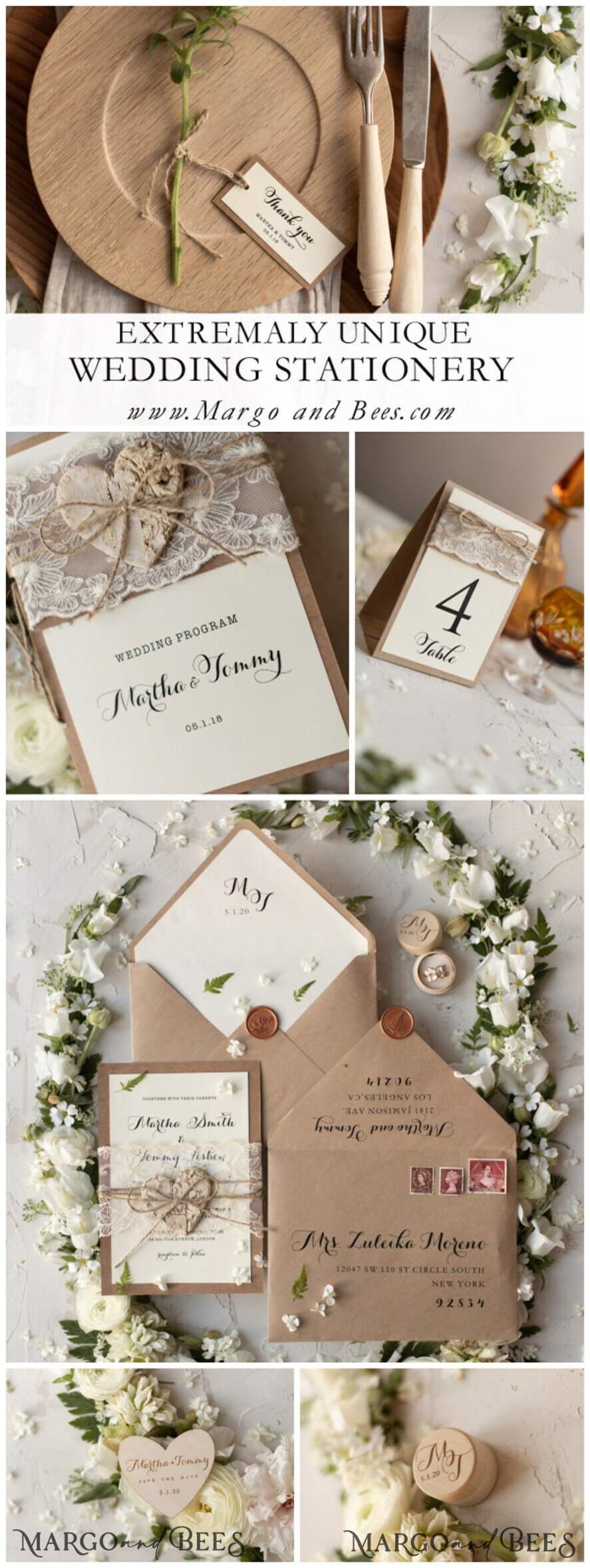 MENU & PROGRAMS rustic and lace Rustic Wedding Program with Lace, Barn Wedding Program, Eco Romantic Personalized Cards with Wooden Heart, Simple Rustic Lace Wedding Program, Elegant Booklet Ecru Wedding Cards
