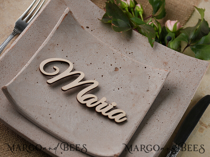 PLACE CARDS / TABLE CARDS Acrylic Gold Clear / Wood 3D Custom Wedding 3D Wood Place Cards, Rustic Name Wooden Escort Cards, Boho Laser Cut Name Cards, Laser Cut Guest Names Wedding Cards, Rustic Wedding Place Card