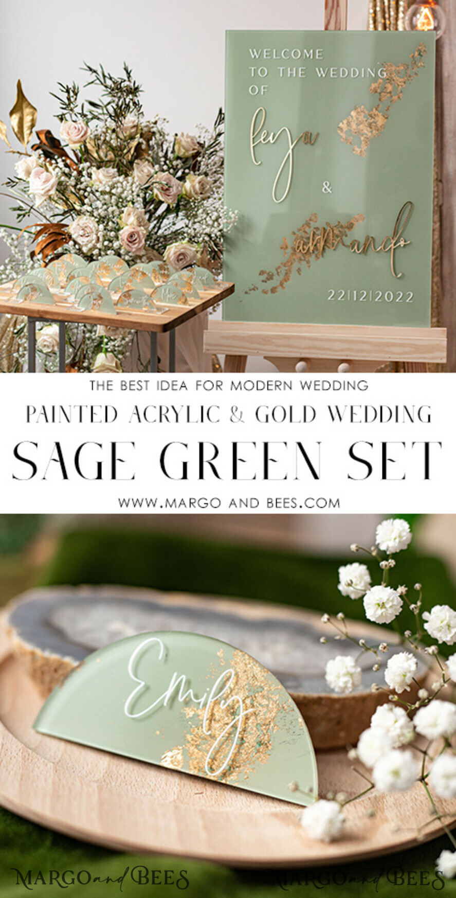 PLACE CARDS / TABLE CARDS Acrylic Gold Clear / Wood 3D Acrylic Arch Sage Green Flat Place Card, Painted Acrylic & Gold Flat Place Card, Greenery Gold Plexi Flat Place Card, Garden Luxury Wedding Table Decor