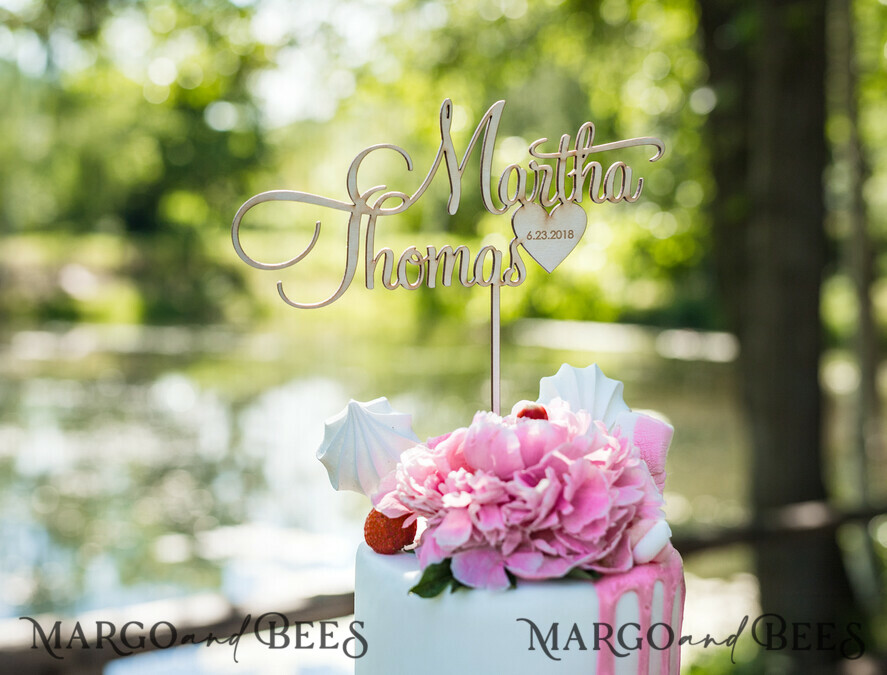 CAKE TOPPER wood cake topper, wooden cake topper