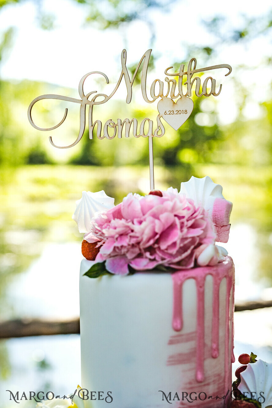 CAKE TOPPER wood cake topper, wooden cake topper