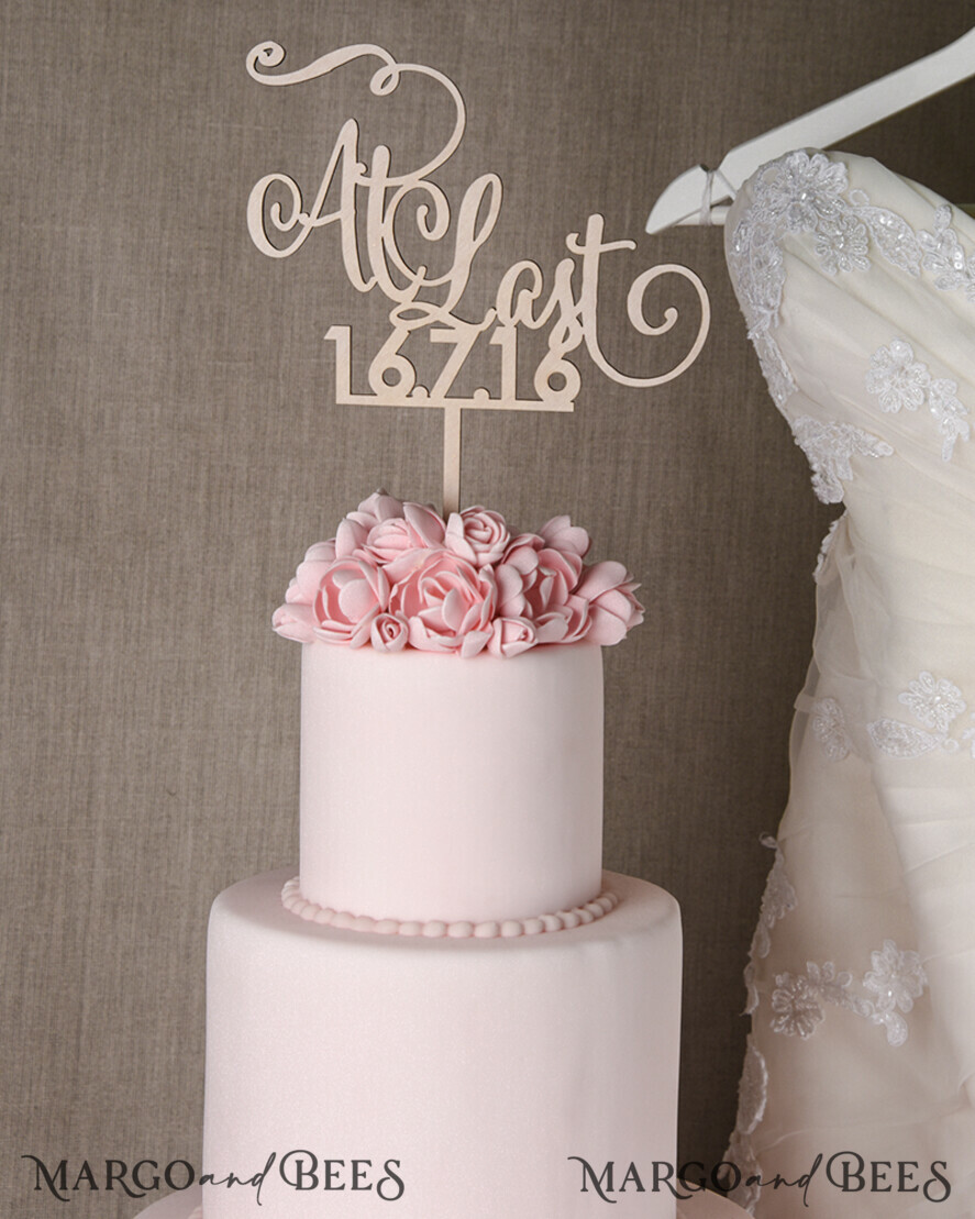 CAKE TOPPER wood cake topper, wooden cake topper