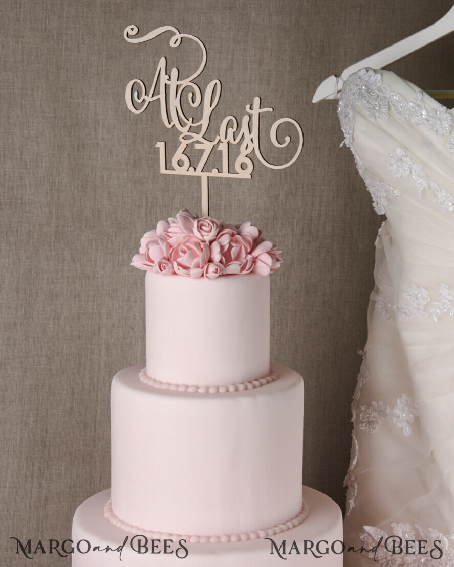 CAKE TOPPER wood cake topper, wooden cake topper