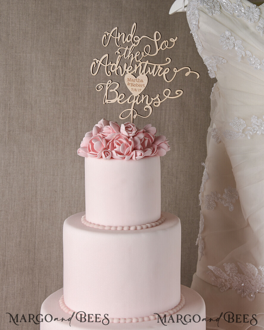 CAKE TOPPER wood cake topper, wooden cake topper
