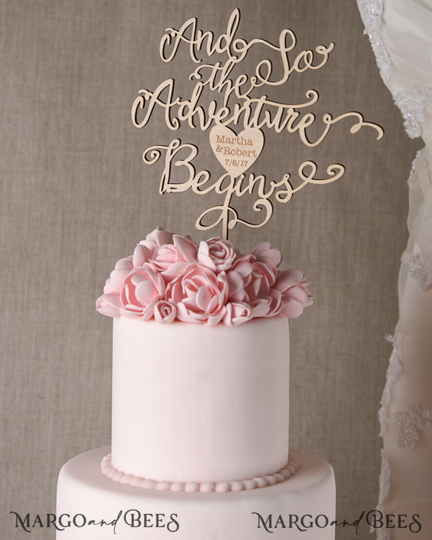 CAKE TOPPER wood cake topper, wooden cake topper