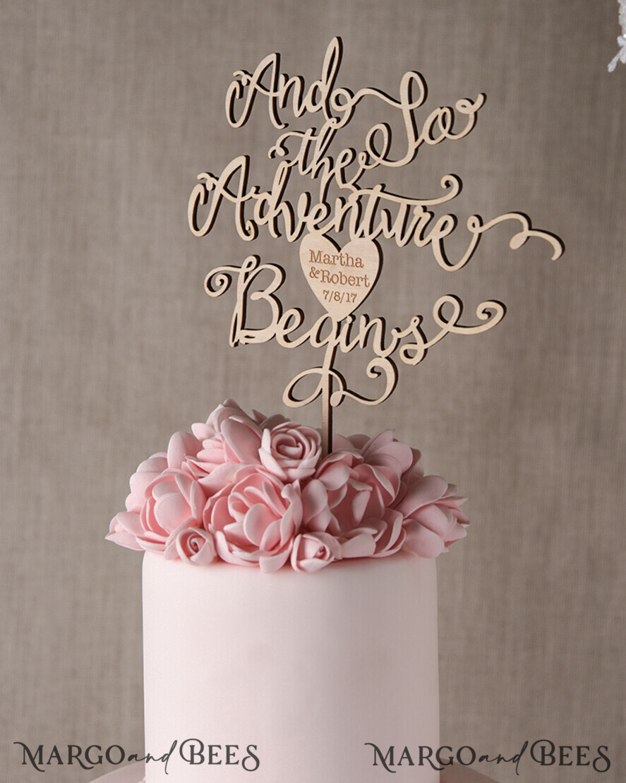 CAKE TOPPER wood cake topper, wooden cake topper