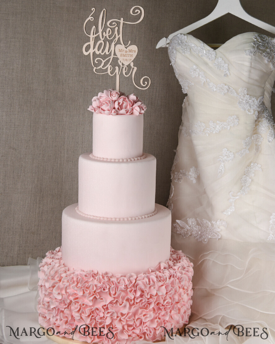CAKE TOPPER wood topper, wooden cake topper