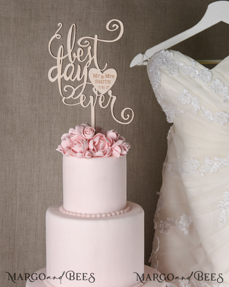 CAKE TOPPER wood topper, wooden cake topper