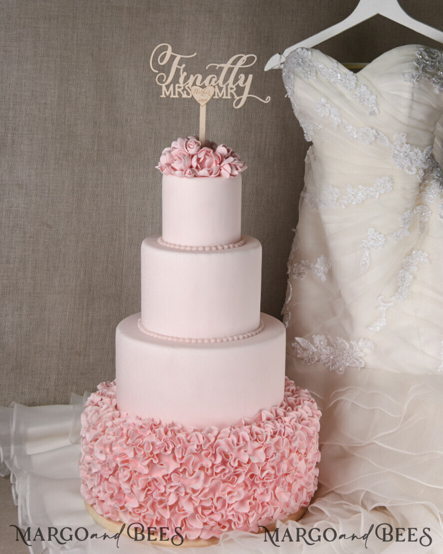 CAKE TOPPER wood wedding cake topper, lasercut wooden cake topper