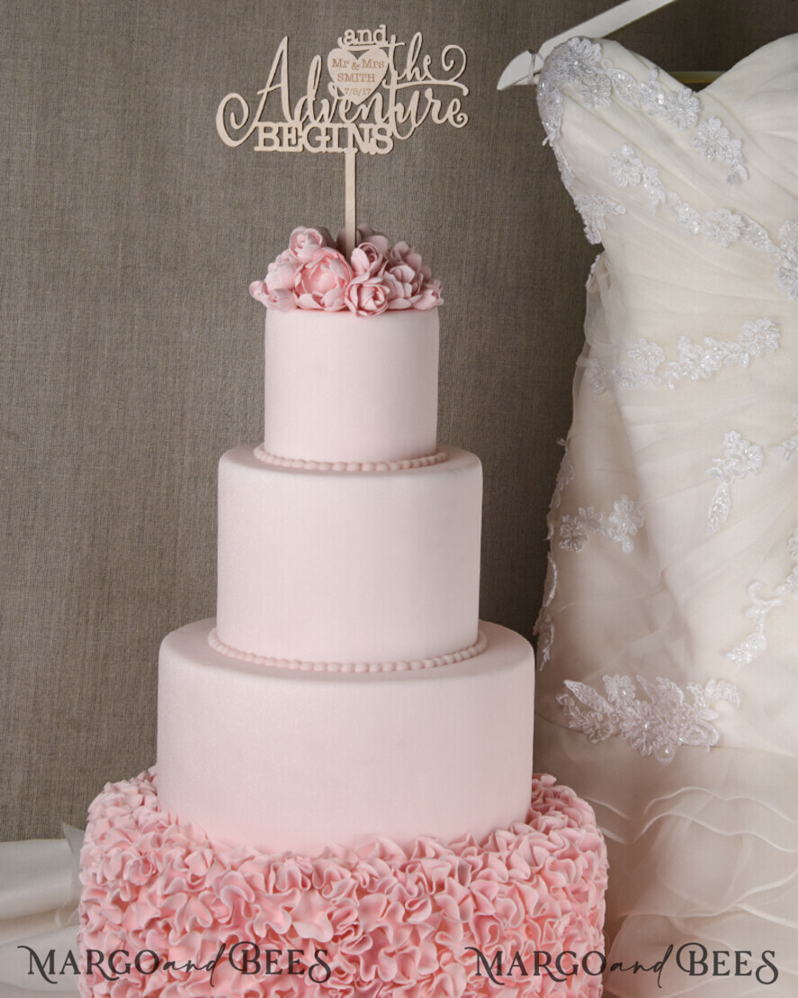 CAKE TOPPER wood wedding cake topper, lasercut wooden cake topper