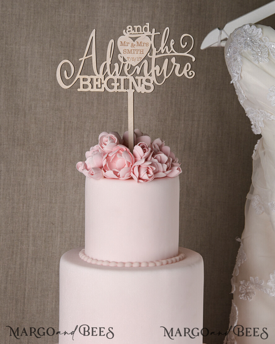 CAKE TOPPER wood wedding cake topper, lasercut wooden cake topper