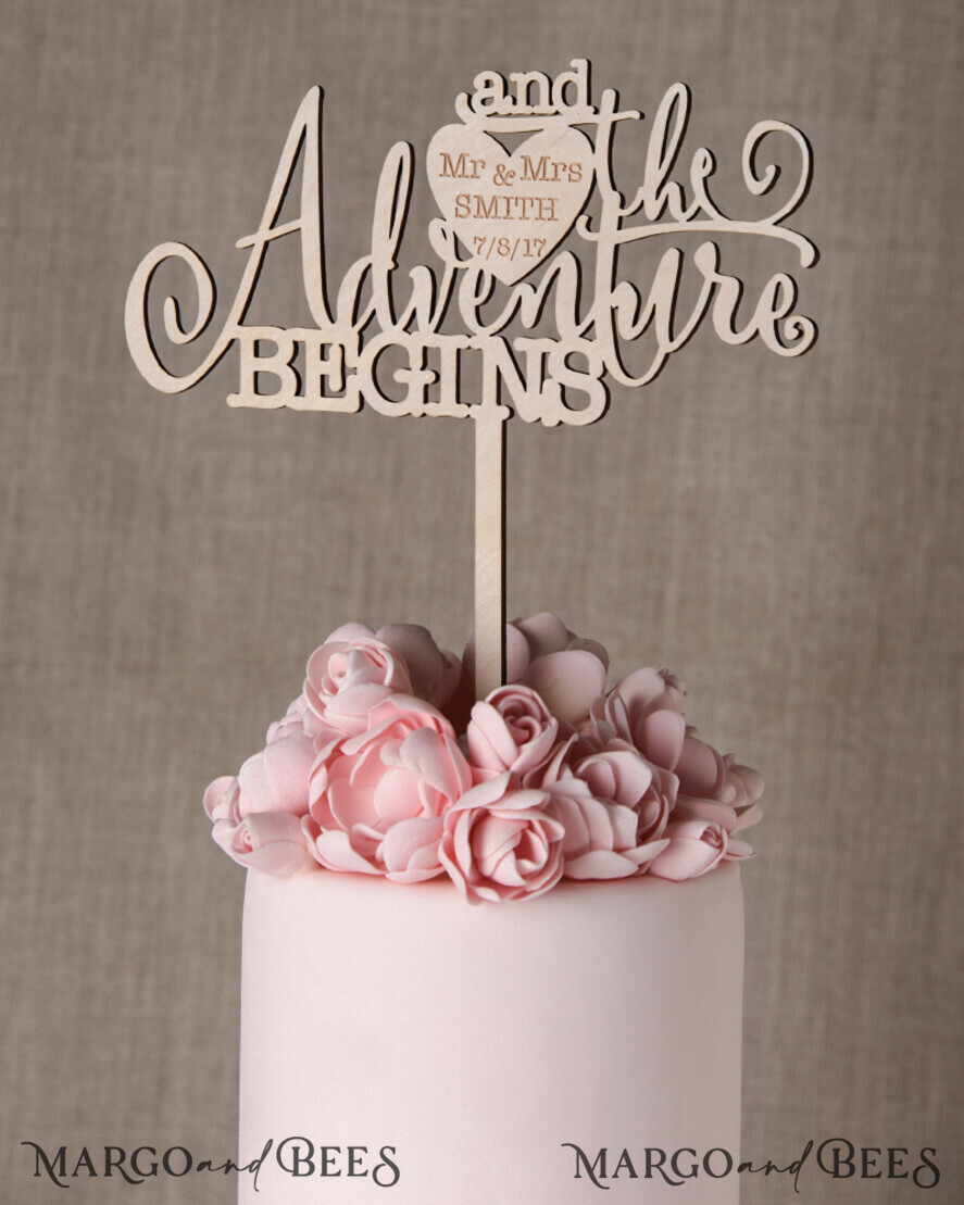 CAKE TOPPER wood wedding cake topper, lasercut wooden cake topper
