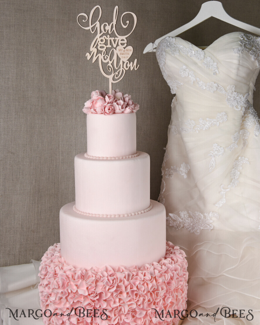 CAKE TOPPER wood wedding cake topper, lasercut wooden cake topper
