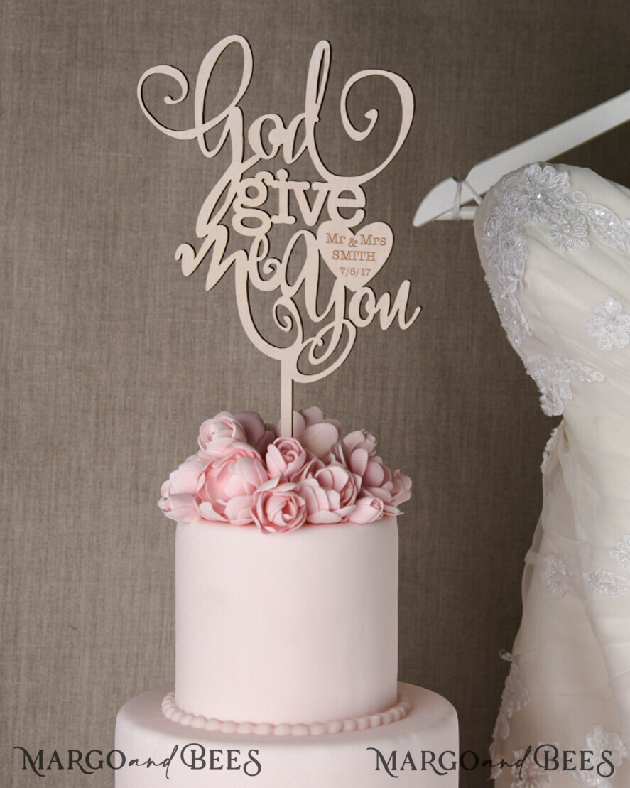 CAKE TOPPER wood wedding cake topper, lasercut wooden cake topper