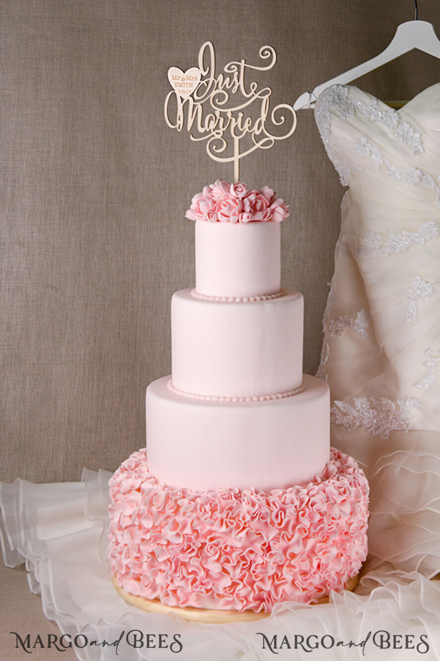 CAKE TOPPER wood topper, wooden cake topper