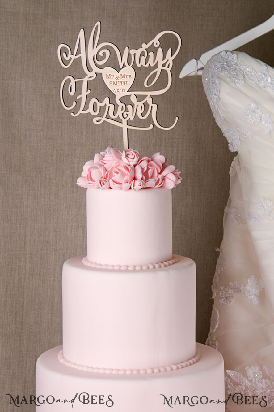 CAKE TOPPER wood wedding cake topper, wooden cake topper