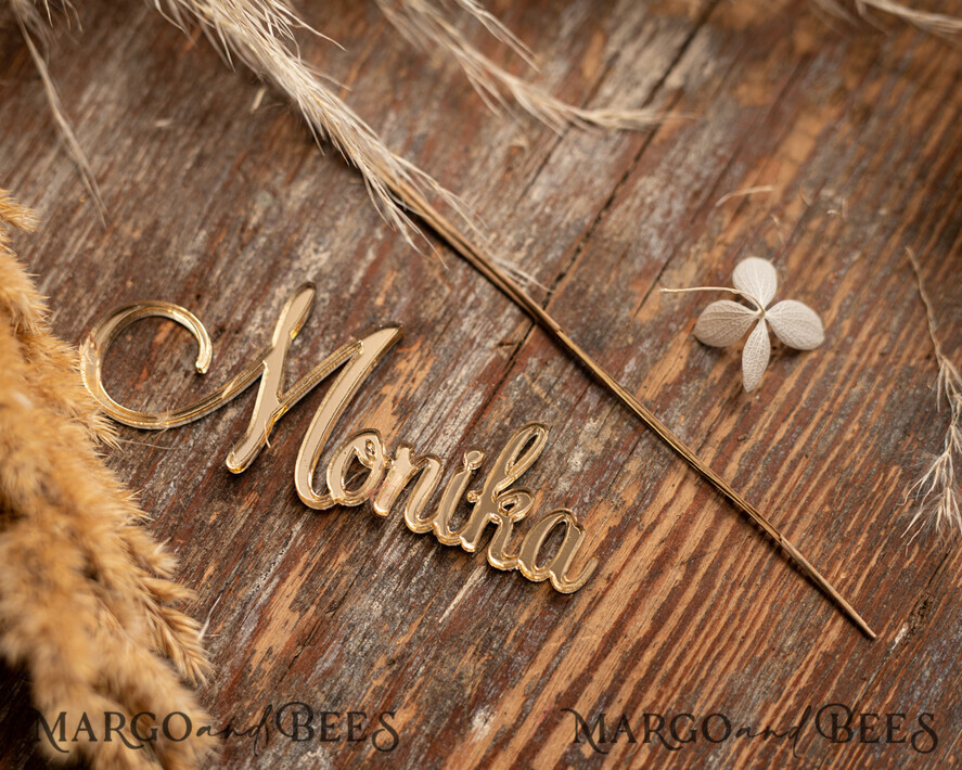 PLACE CARDS / TABLE CARDS Luxury Premium Glitter/ Gold/ Silver/ Rose Gold Gold Acrylic Place Cards, 3D Gold Luxurious Wedding Seating Name Card, Golden Acrylic Name Cards for Your Wedding Tables, Editable Custom Wording Escort Cards