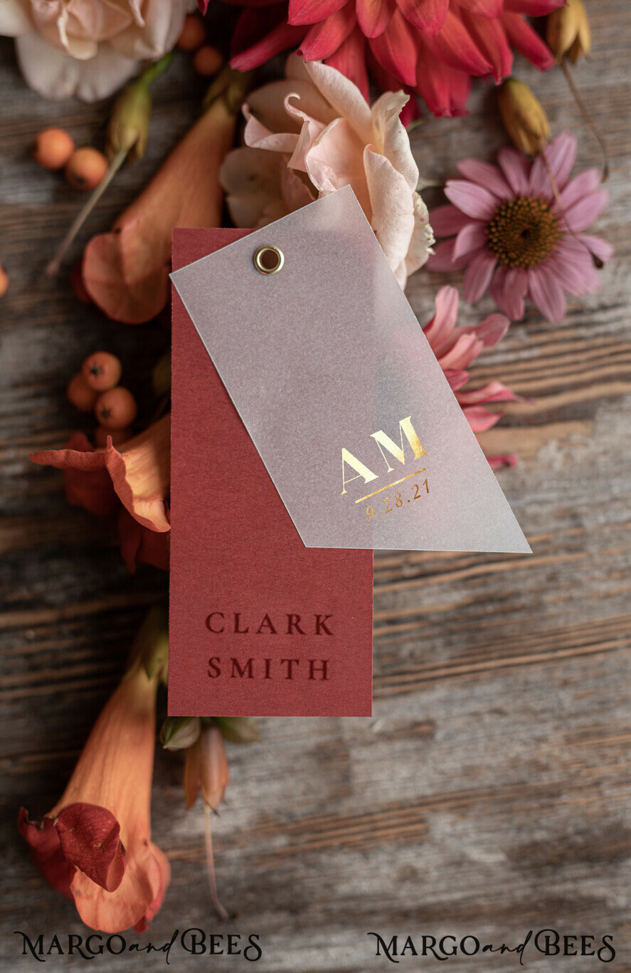 PLACE CARDS / TABLE CARDS Luxury Premium Glitter/ Gold/ Silver/ Rose Gold Modern Burgundy Wedding Place Cards, Copper Place Cards with Gold Printout, Elegant Name Tags for Your Wedding Tables, Romantic Wedding Stationery, Custom Text