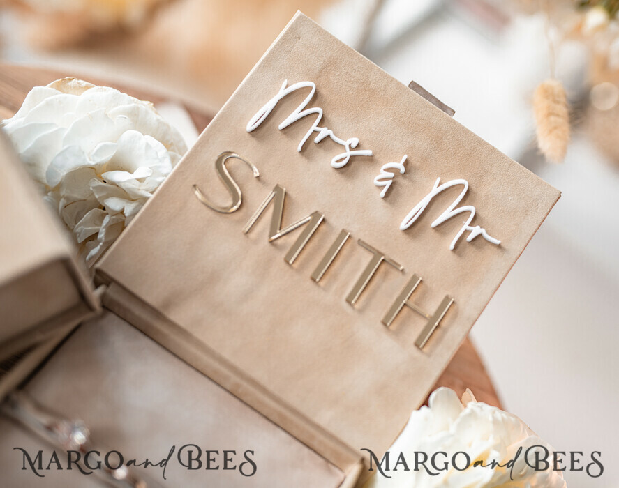 RING BEARER BOXES & PILLOWS Velvet ring box for wedding ceremony Beige Pink Golden velvet Wedding Ring Box for ceremony, Ring Box for Wedding Ceremony 3 rings velvet, Boho Glam Wedding Ring Boxes his hers, Luxury Velvet Ring box double Custom Colors