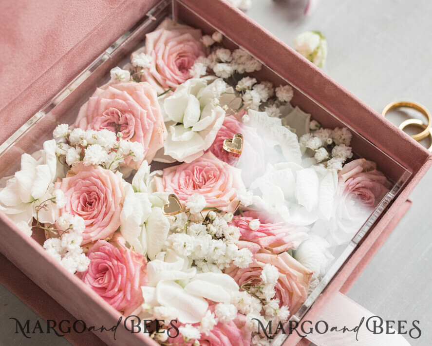 RING BEARER BOXES & PILLOWS Velvet ring box for wedding ceremony Elegant Velvet blush pink Wedding rings Box, Glamour gold Wedding rings Box, Elegant Acrylic Wedding Box velvet blusch Pink Wedding rings Box