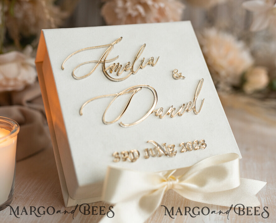 RING BEARER BOXES & PILLOWS Velvet ring box for wedding ceremony ivory Wedding Ring Boxes his hers, Luxury Velvet golden Ring box double, garden wedding ring box, ecru wedding box for wedding bands