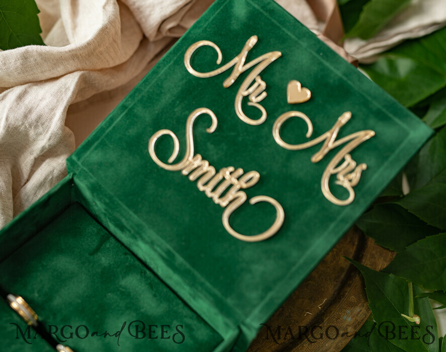 RING BEARER BOXES & PILLOWS Velvet ring box for wedding ceremony green Golden velvet Wedding Ring Box for ceremony, Ring Box for Wedding Ceremony 3 rings velvet, Boho Glam Wedding Ring Boxes his hers, Luxury Velvet Ring box double Custom Colors