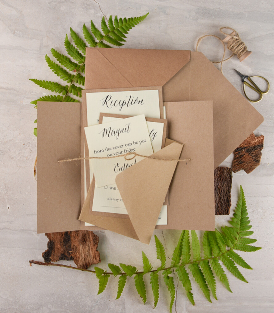 Wedding invitations online, custom magnet stationery
