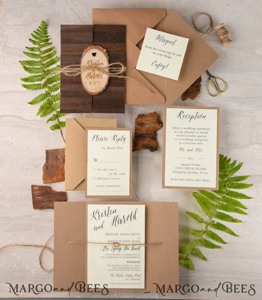 Wedding invitations online, custom magnet stationery