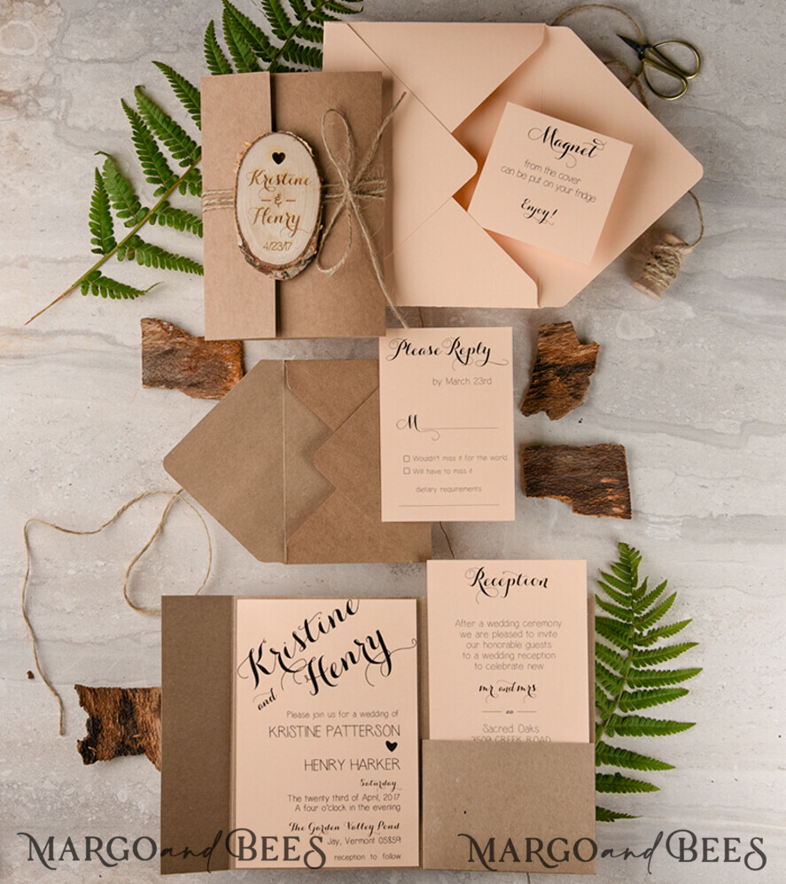 Personalised Wedding invitations, fridge magnet invites