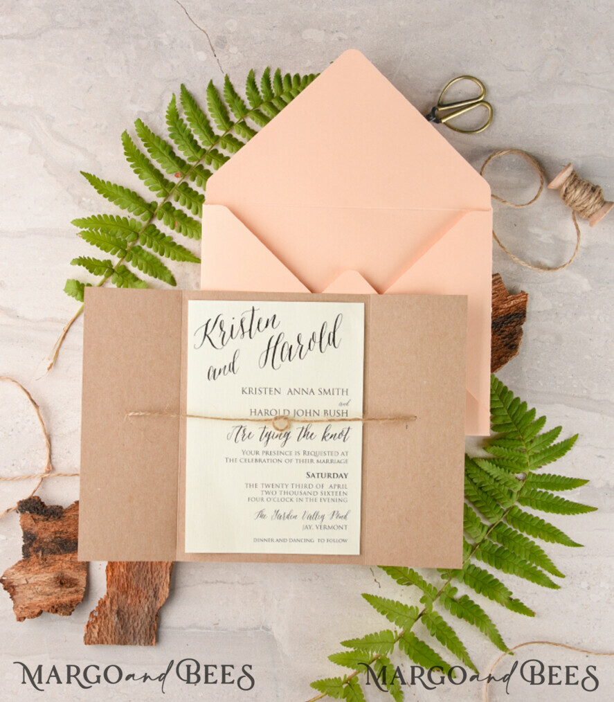 Wedding invitations handmade, fridge magnet invites