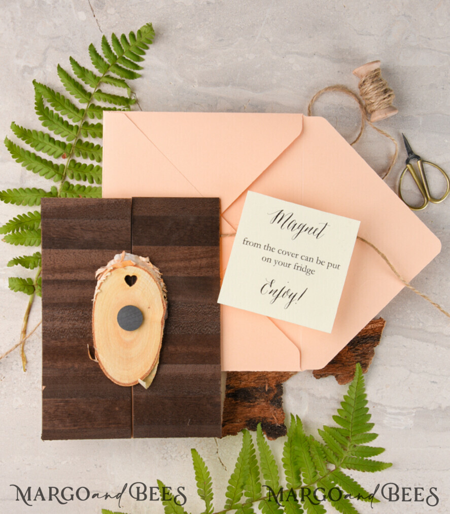 Wedding invitations handmade, fridge magnet invites