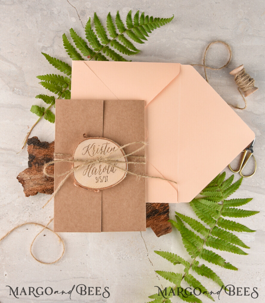 Beautiful wedding invitations, fridge magnet invites