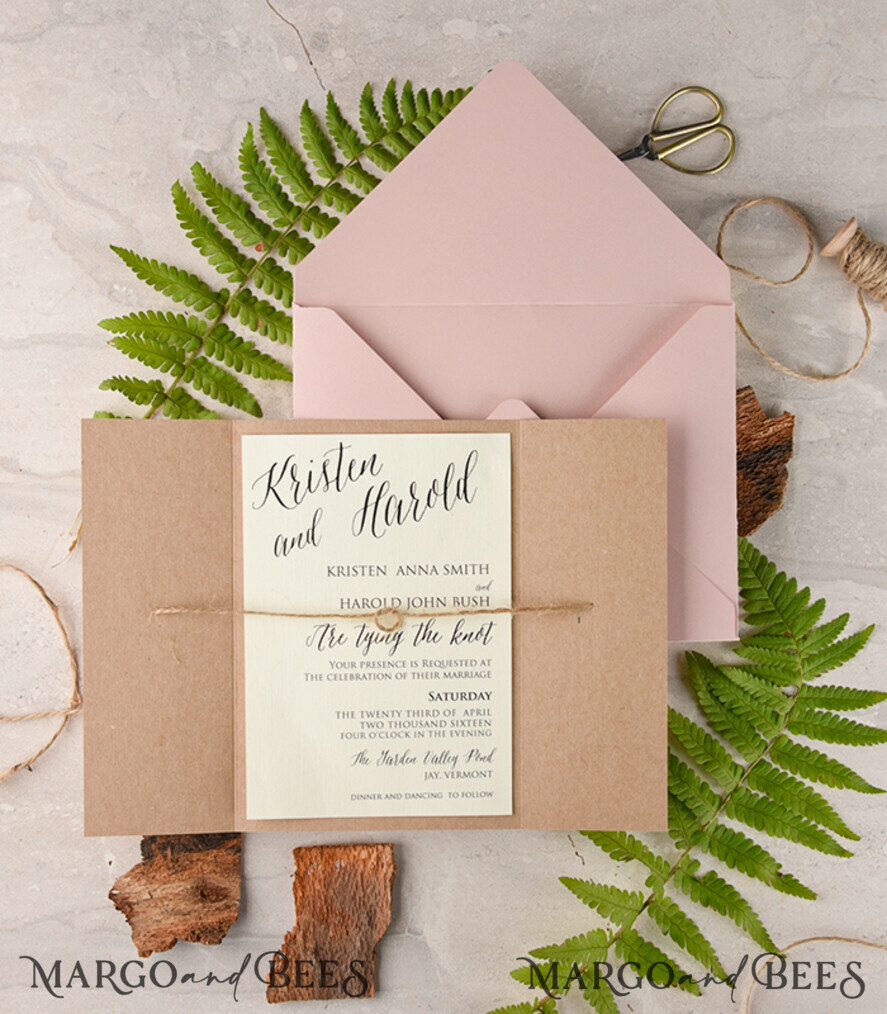 Personalised wedding invitation, wooden magnet invites
