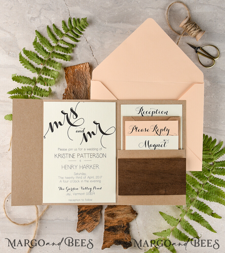 Custom wedding invitation, fridge magnet invites