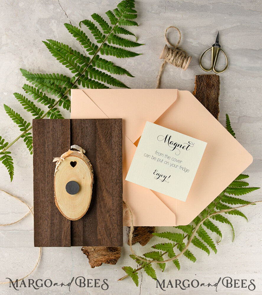 Custom wedding invitation, fridge magnet invites