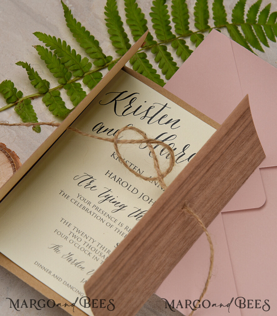 Wedding invitations suite, custom magnet stationery