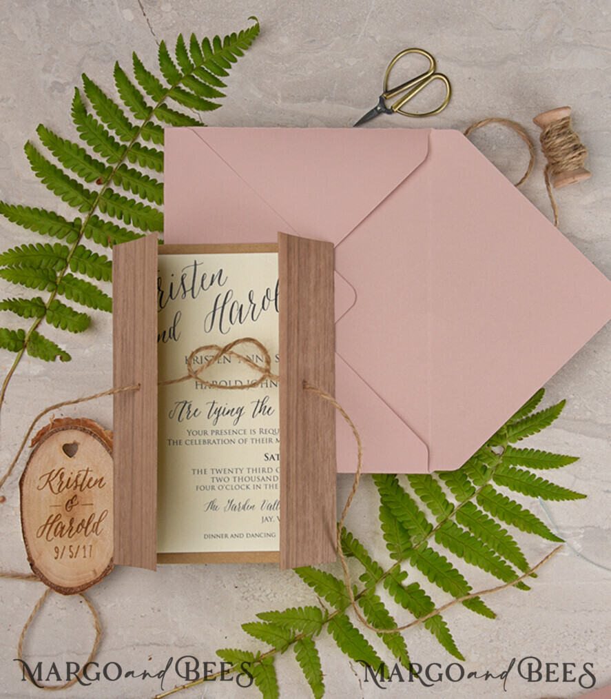Wedding invitations suite, custom magnet stationery