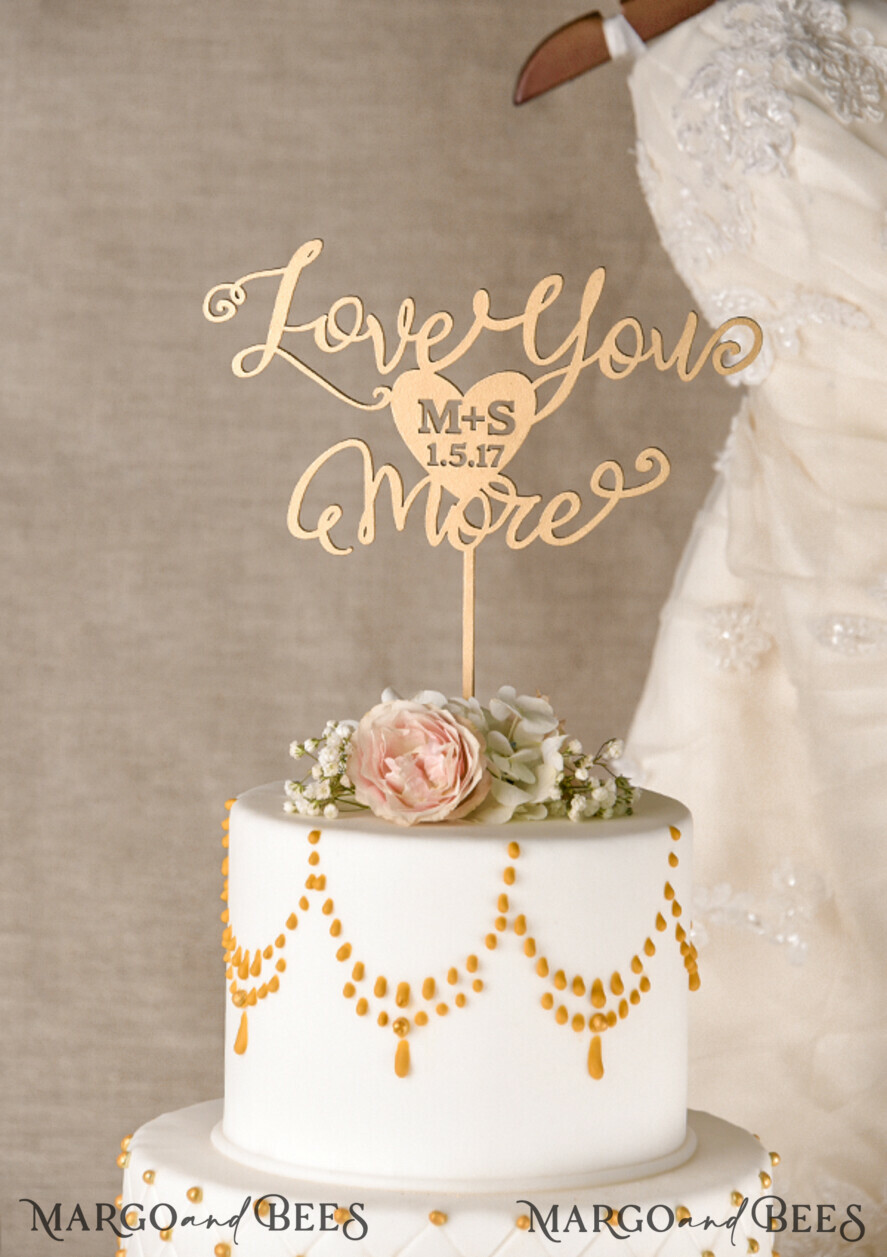 CAKE TOPPER gold topper, elegant cake topper