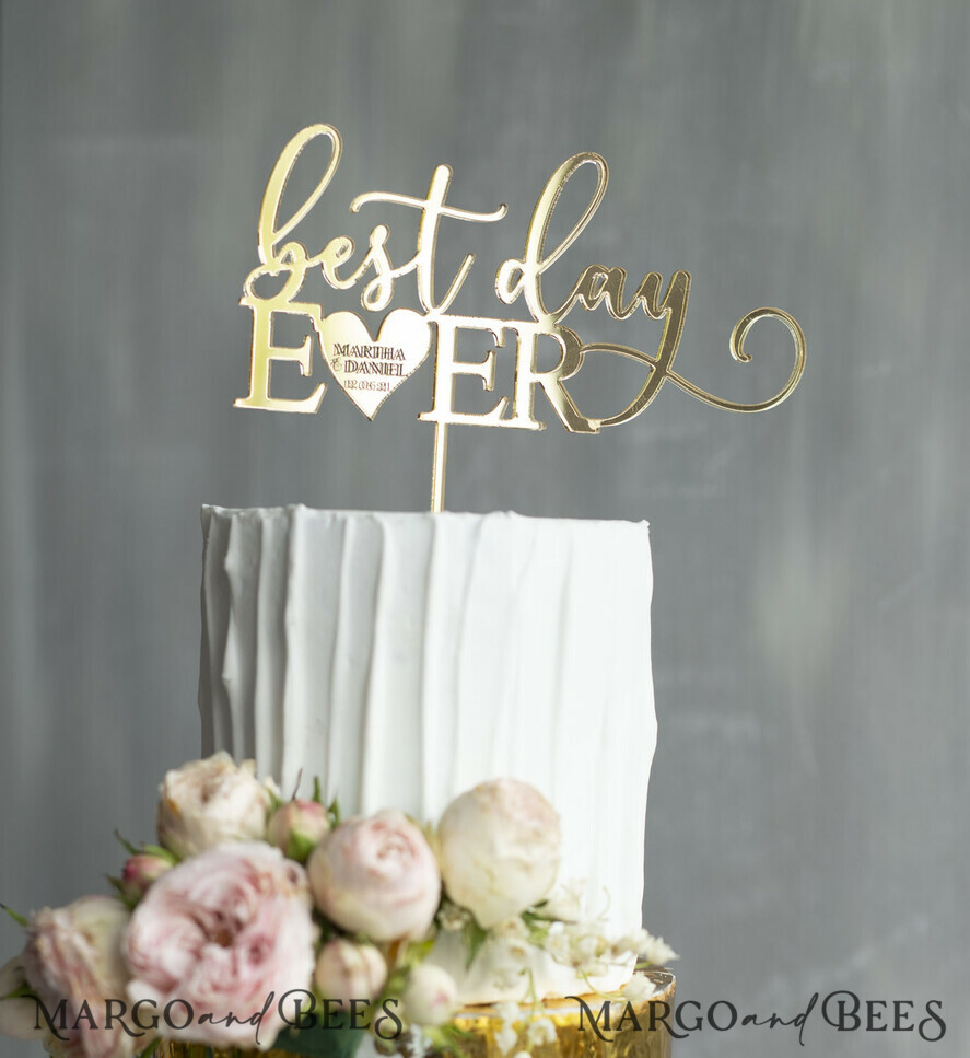 CAKE TOPPER gold topper, elegant cake topper