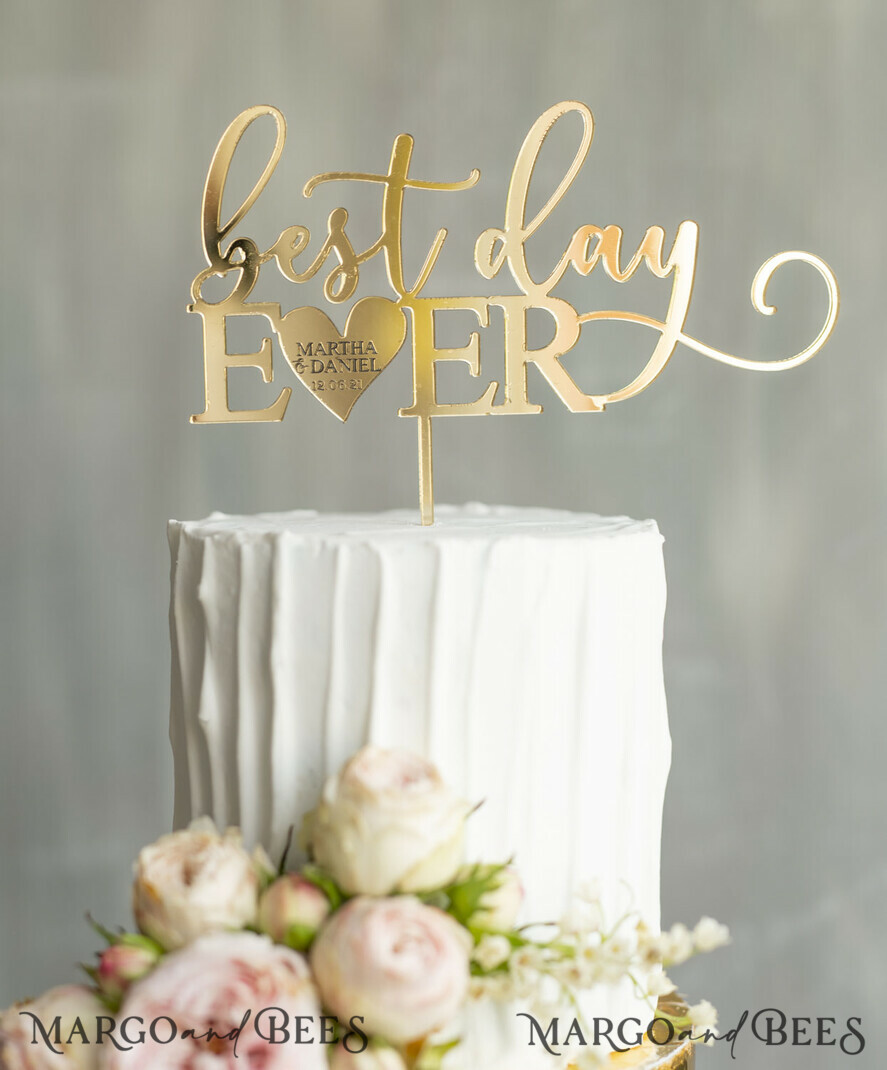 CAKE TOPPER gold topper, elegant cake topper