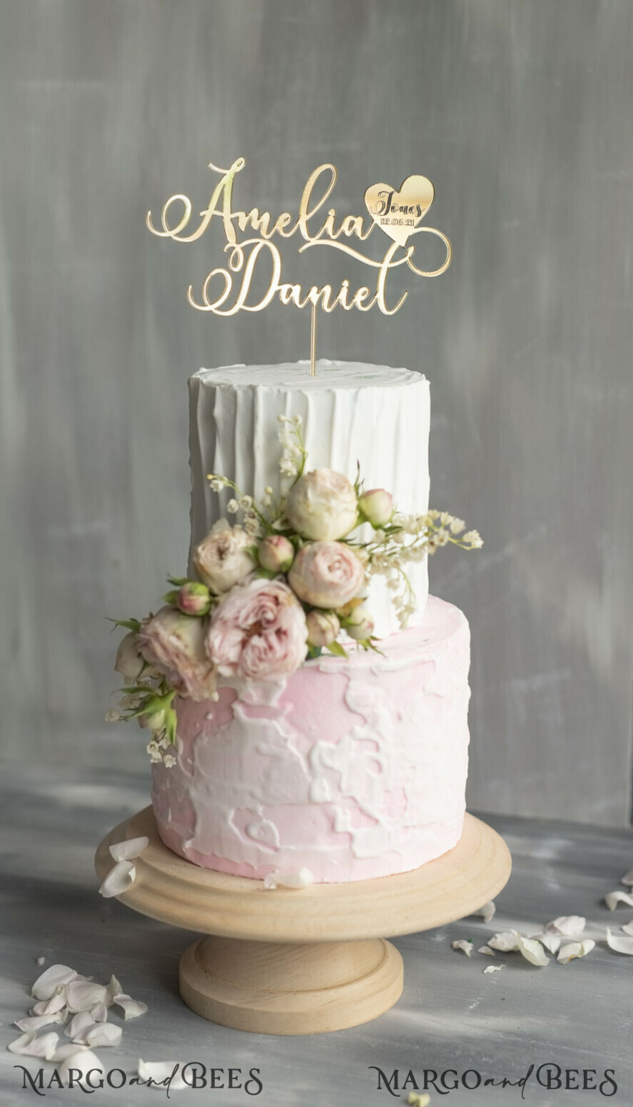 CAKE TOPPER gold topper, golden cake topper