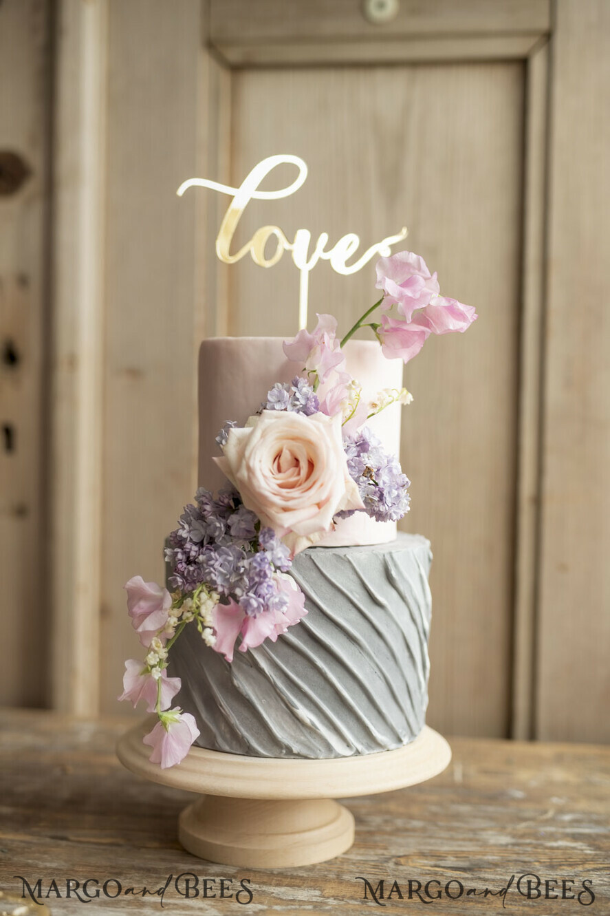 CAKE TOPPER gold cake topper, elegant cake topper