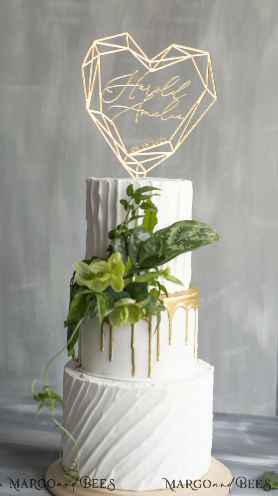CAKE TOPPER gold cake topper, golden cake topper