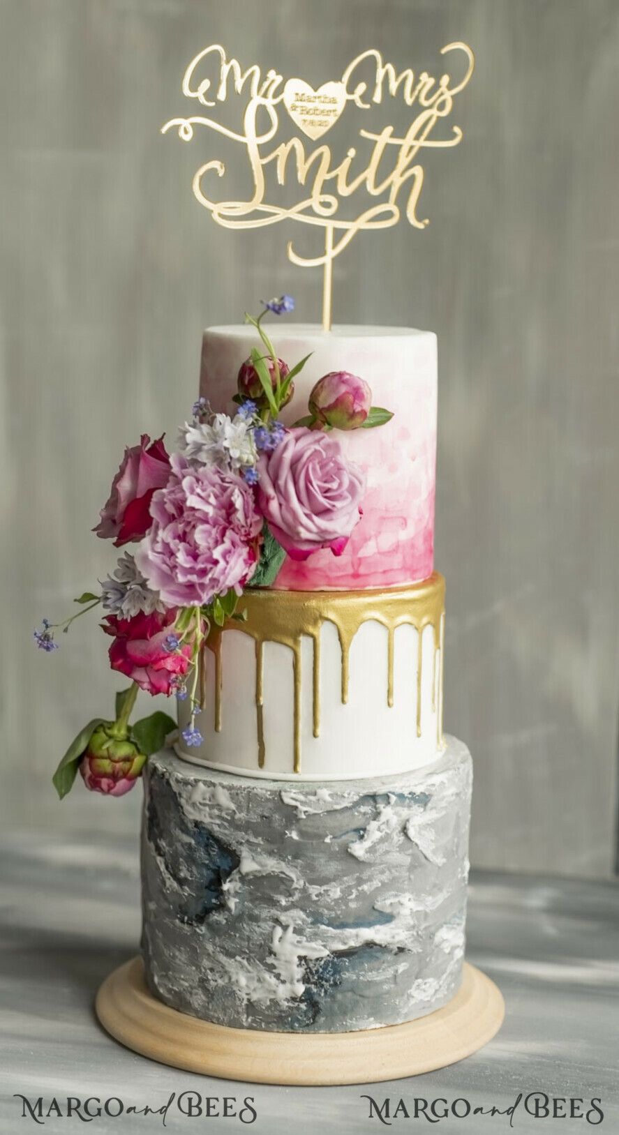 CAKE TOPPER gold wedding cake topper, gold cake topper