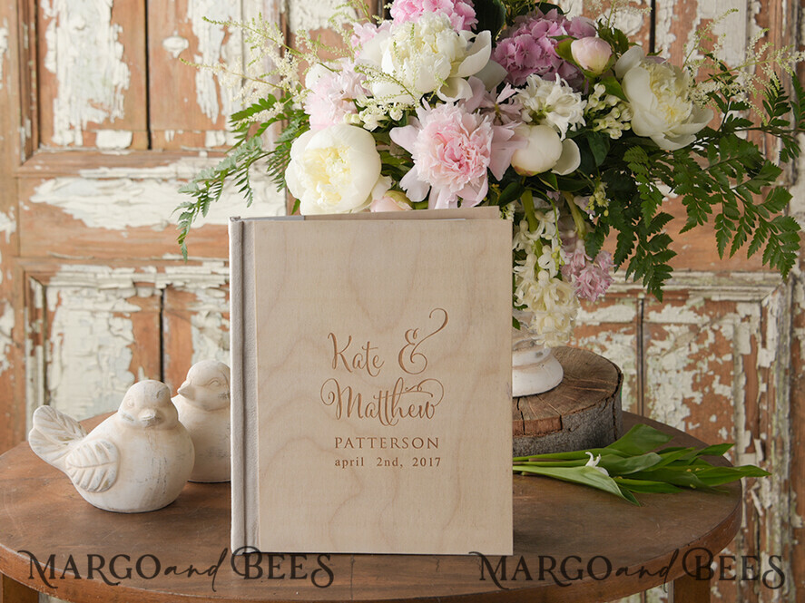 WEDDING GUEST BOOKS Rustic Wooden Engraved PhotoAlbum Rerto wedding guestbook, Boho Instax Wedding Book Wooden Instax Photo Booth Album