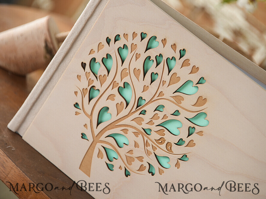 WEDDING GUEST BOOKS Rustic Wooden Engraved PhotoAlbum Custom Wedding Guestbook, Boho Instant Photo Book Wooden Instax Wedding Photo Guestbook