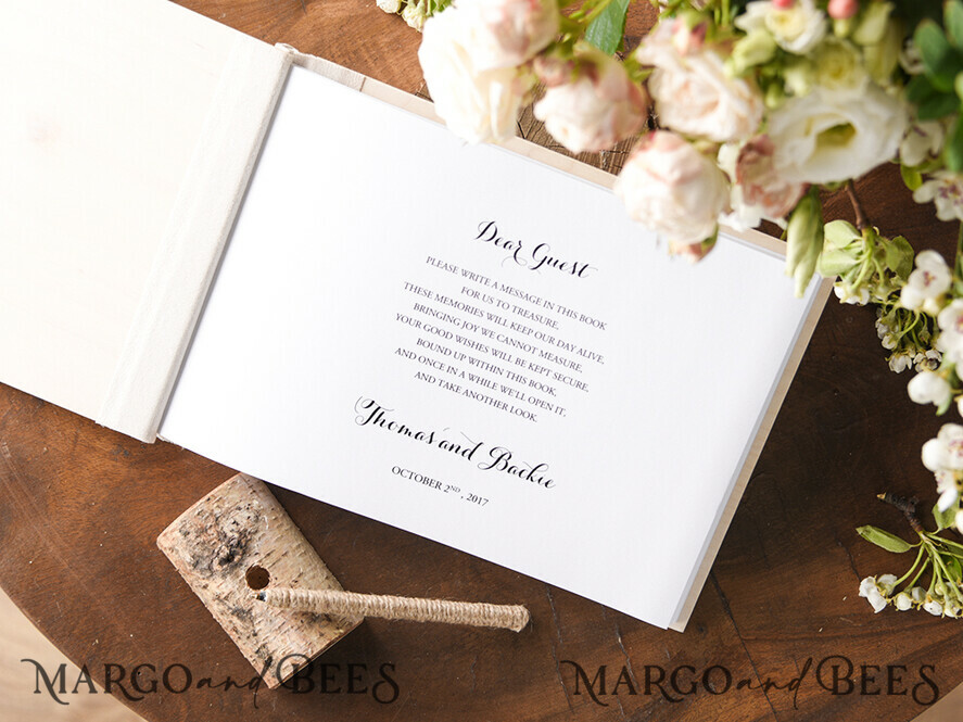 WEDDING GUEST BOOKS Rustic Wooden Engraved PhotoAlbum Custom Wedding Guestbook, Rustic Instant Photo Book Wood Wedding Photo Guestbook