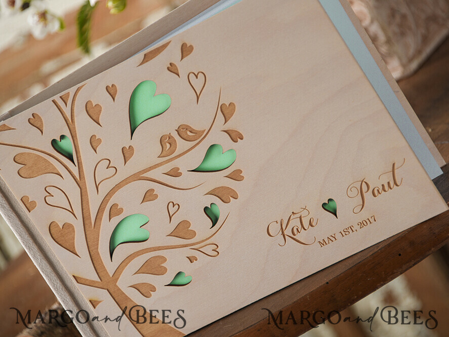 WEDDING GUEST BOOKS Rustic Wooden Engraved PhotoAlbum Preonalised wedding Guestbook, Boho Instant Photo Book Wooden Instax Wedding Photo Guestbook