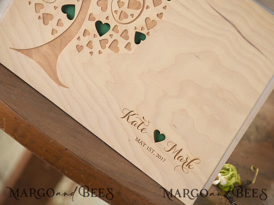 WEDDING GUEST BOOKS Rustic Wooden Engraved PhotoAlbum Wedding guestbook for polaroids, Boho Instant Photo Book Wooden Instax Wedding Photo Guestbook