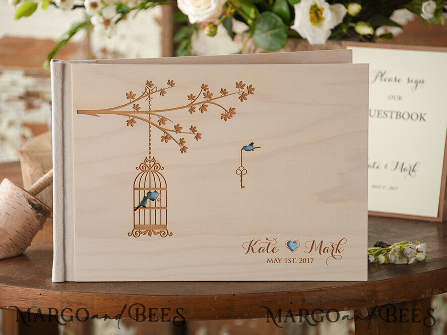 WEDDING GUEST BOOKS Rustic Wooden Engraved PhotoAlbum Wedding guestbook for polaroids, Rustic Instant Photo Book Wood Wedding Photo Guestbook